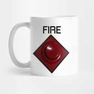 Fire! Arcade Button Shirt Mug